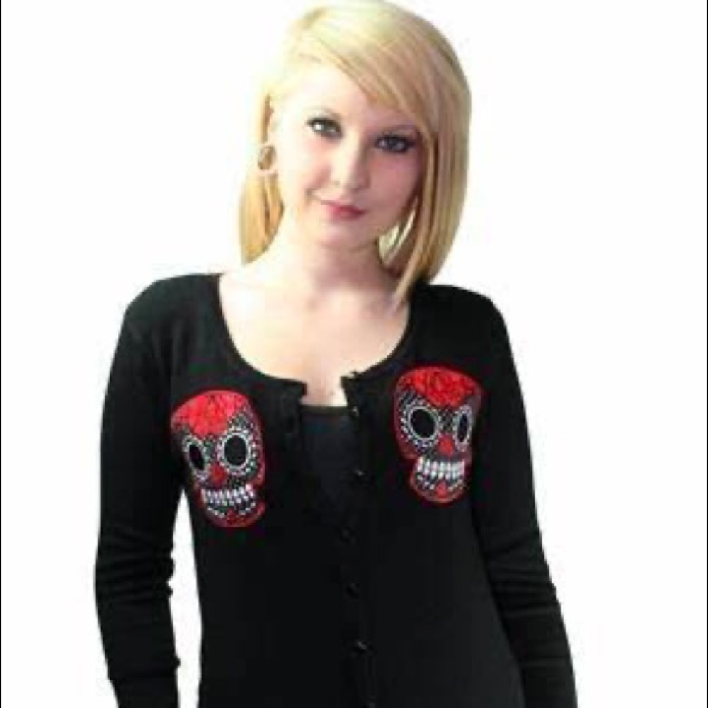 Too Fast Sugar Skull Cardigan